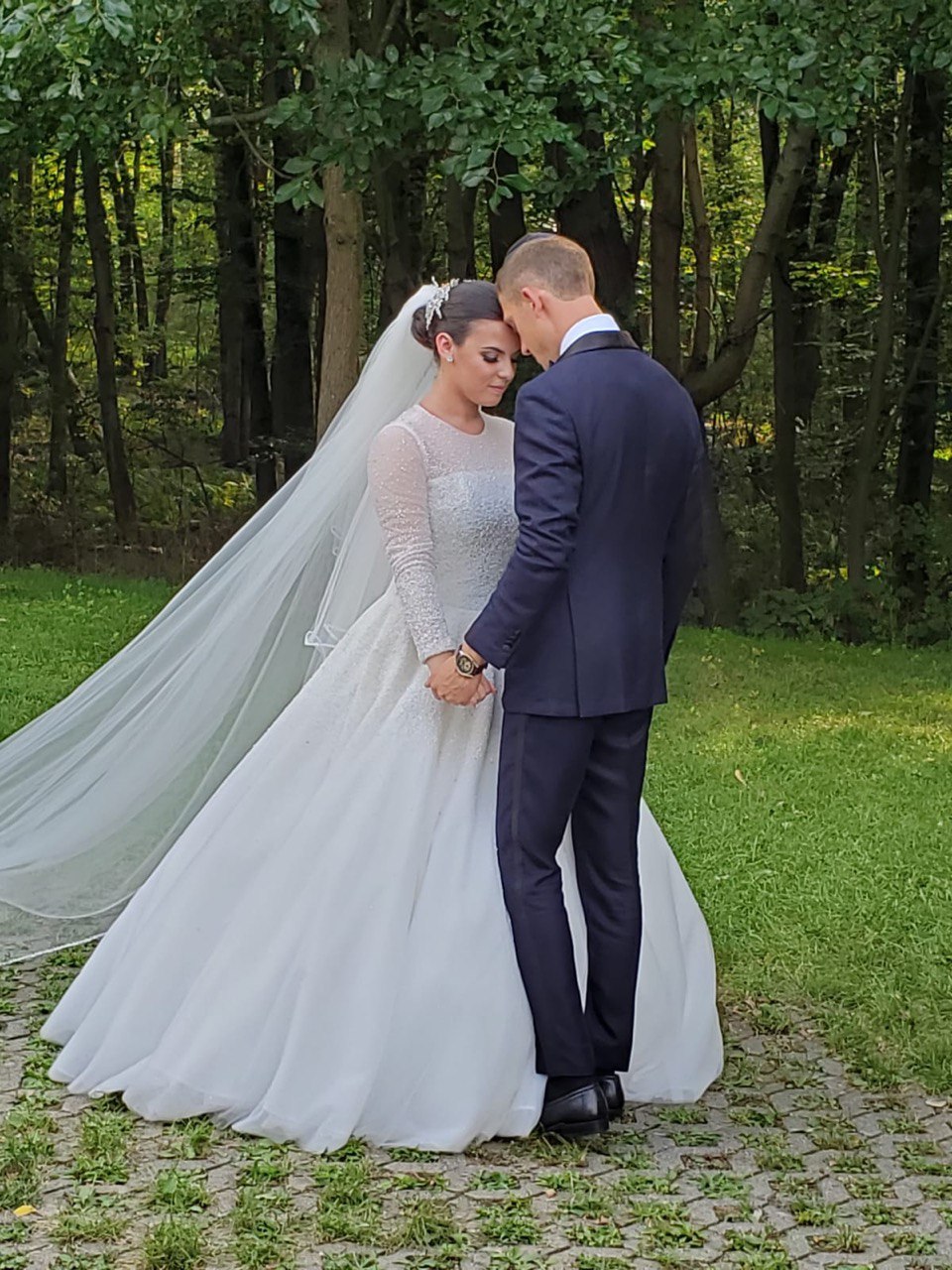 Bridal Hair — Sparkle Ball Gown Outdoor Portrait