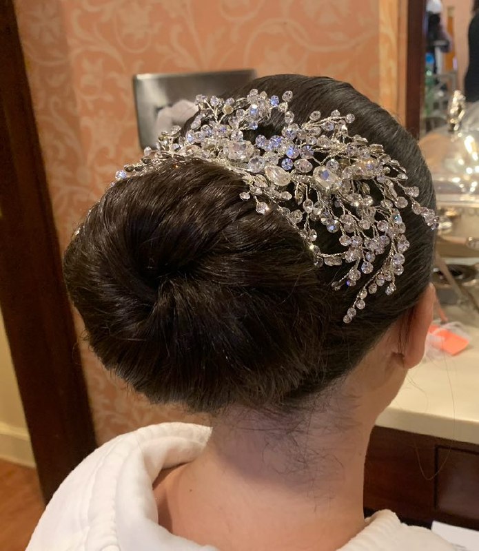Bridal Hair — Crystal Vine Chignon