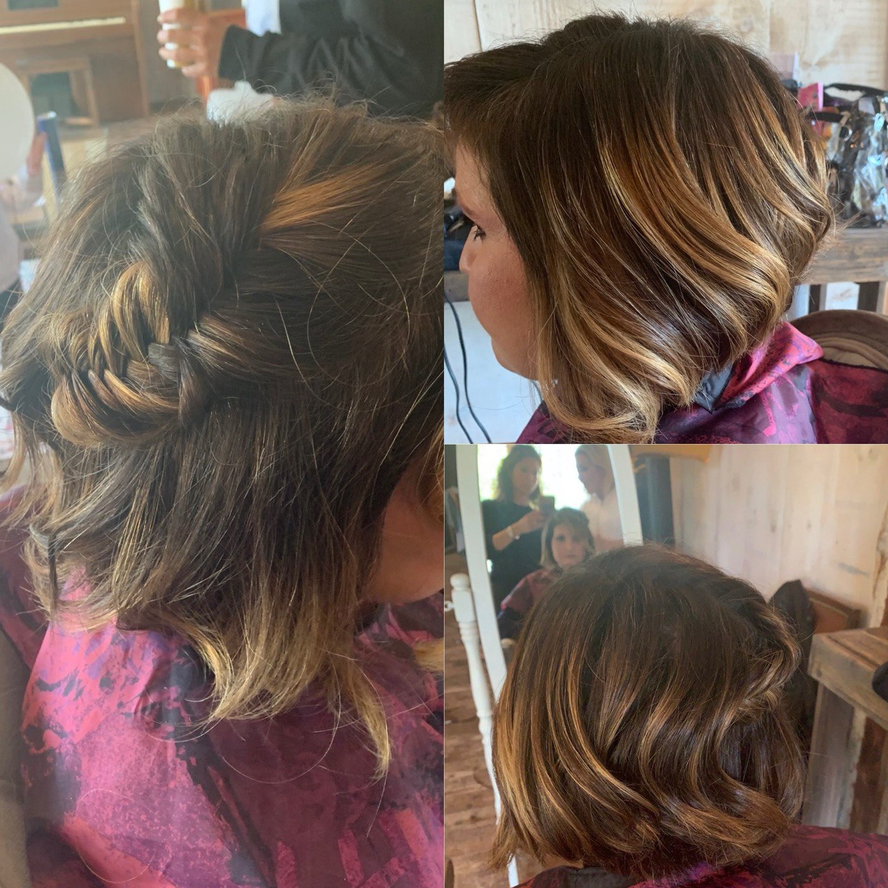 Bridal Party — Short Bob Twisted Updo