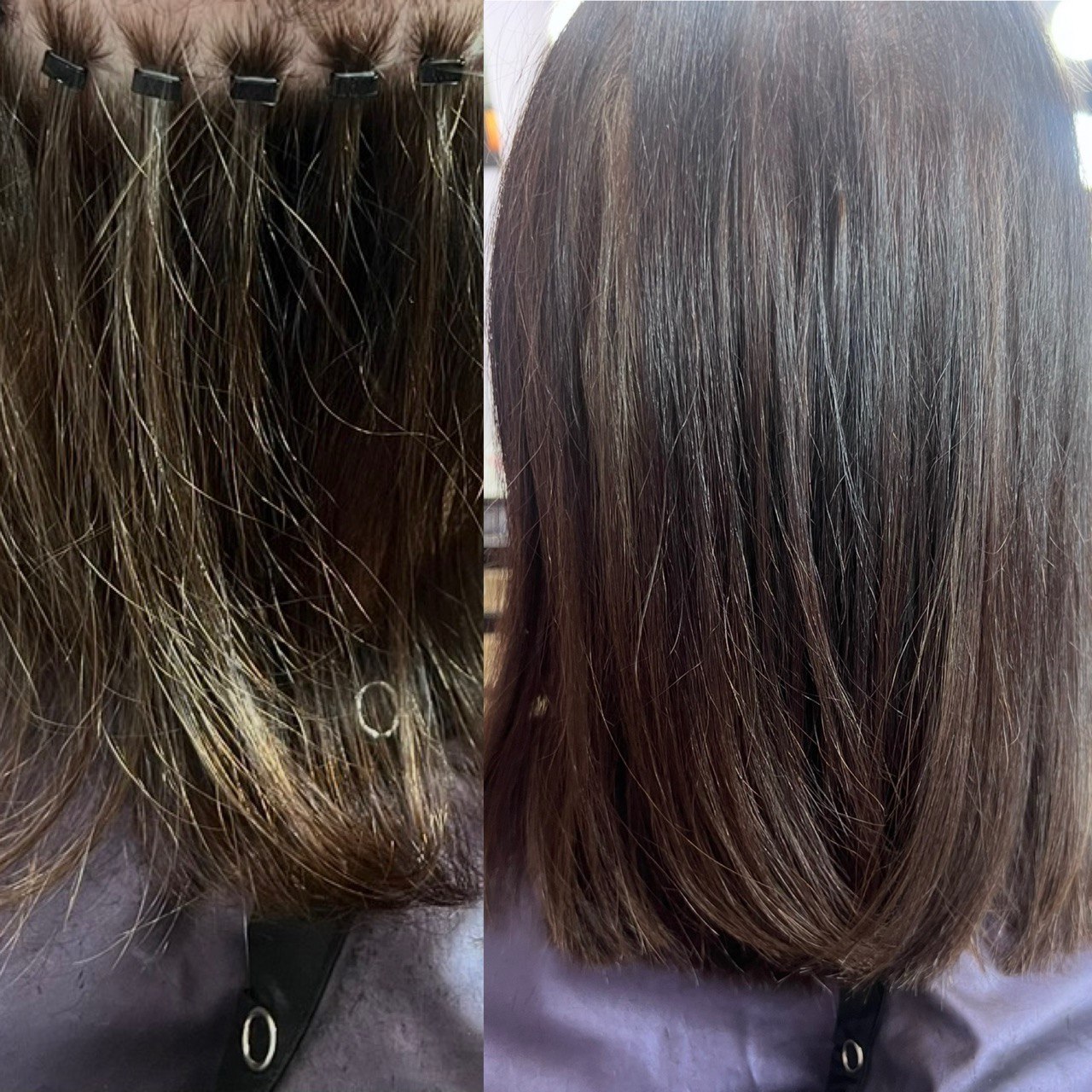 Sewn & Beaded Weft — Before & After