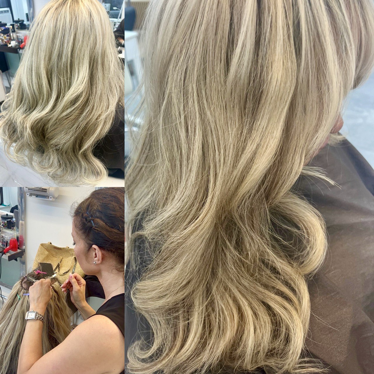 Sewn & Beaded Weft — Blonde Transformation