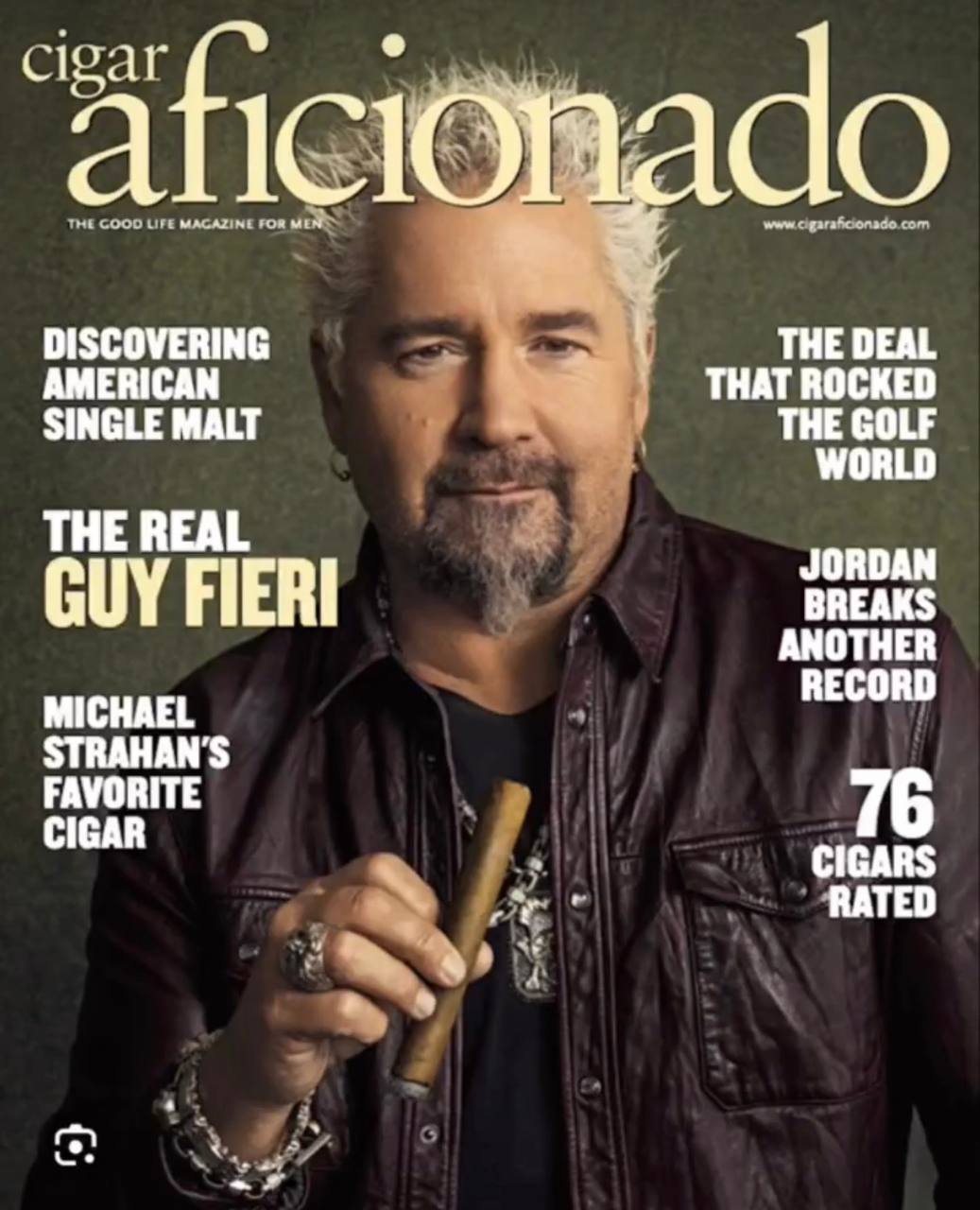 Guy Fieri - Cigar Aficionado Cover